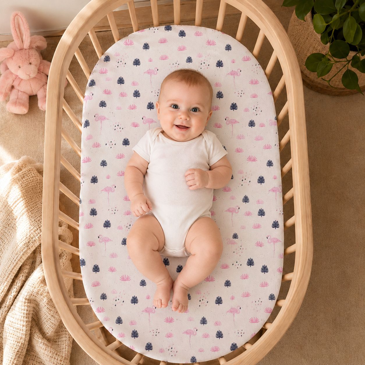 Baby cradle mattress cover