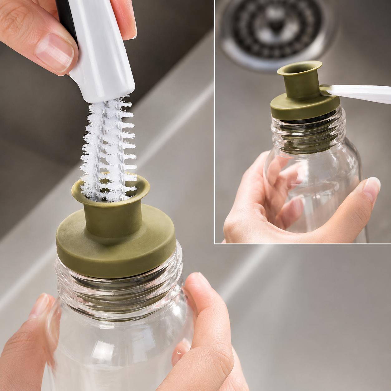 3-in-1 Cup Washing Brush Glass